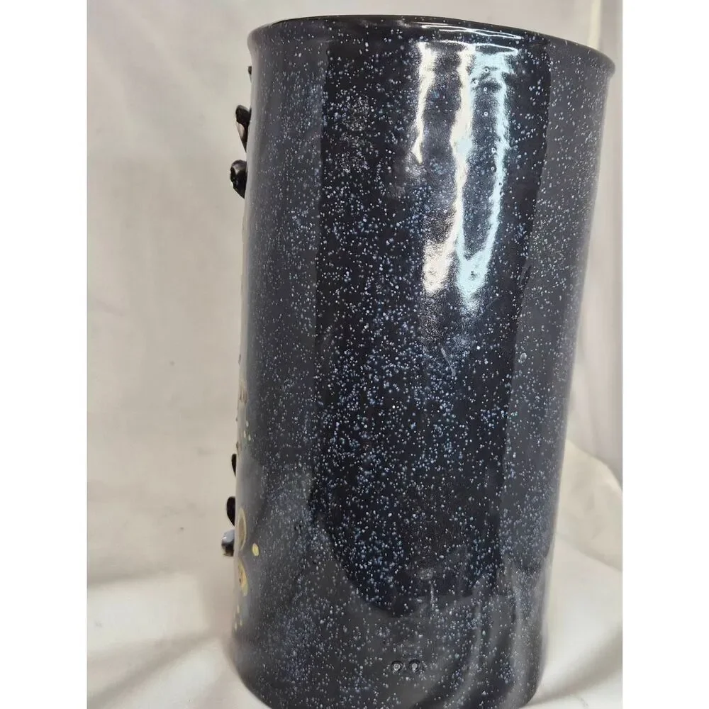 Hand painted floral vase